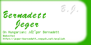 bernadett jeger business card